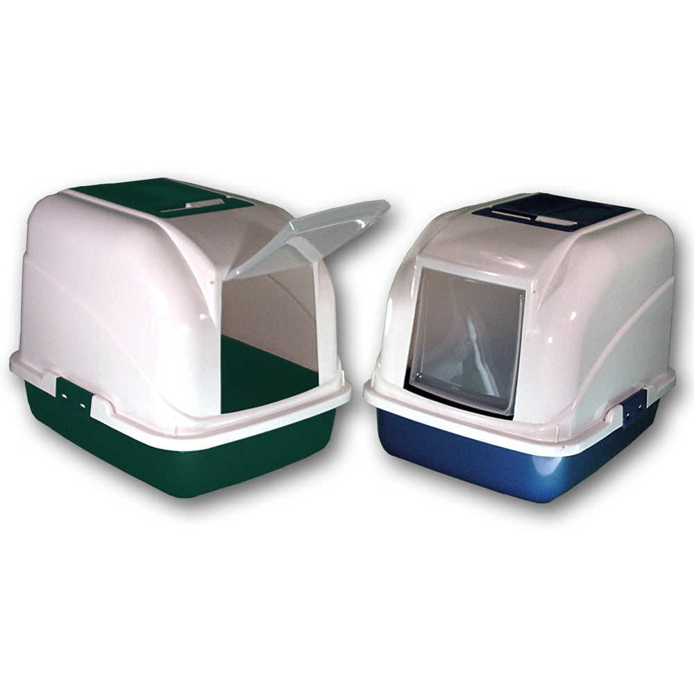 Showmaster Rectangular Hooded Cat/Pet Litter Tray w/Odour Air Filters/Lid/Flap — image 2