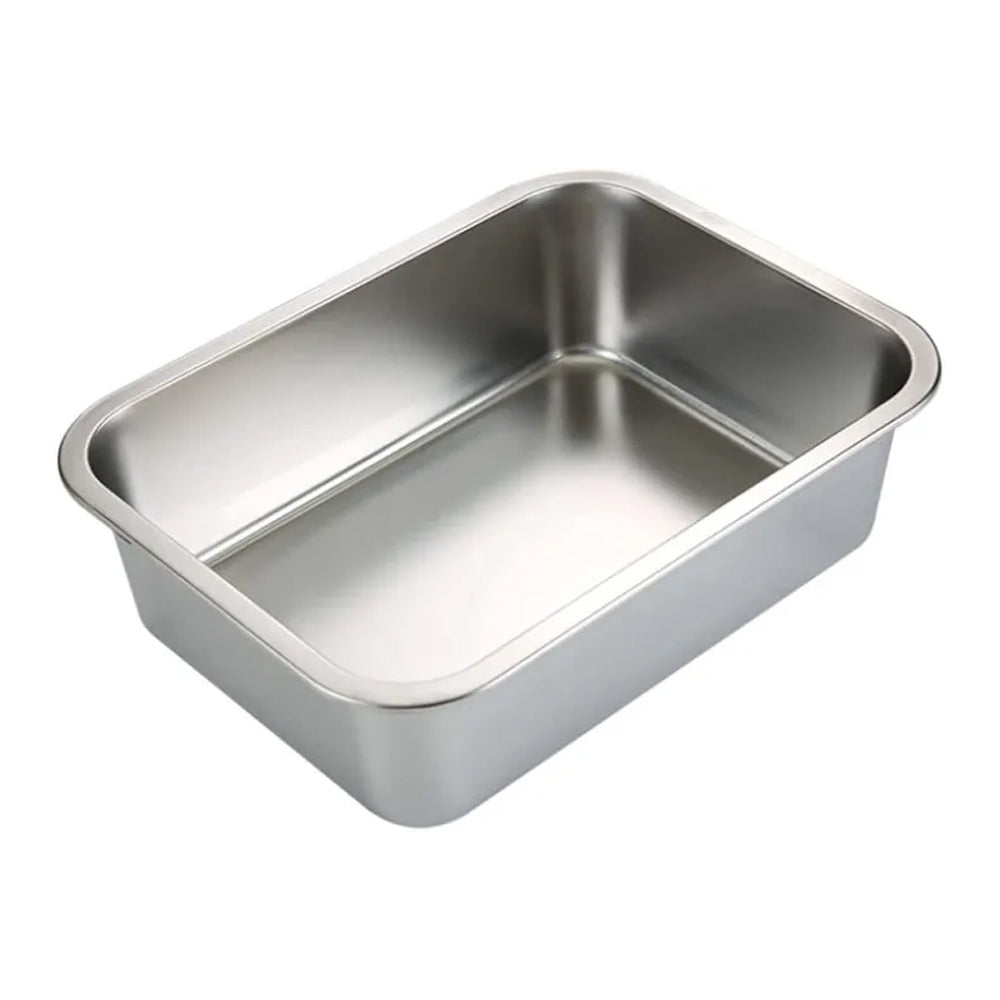 Showmaster Cat Pet Litter Tray Box Stainless Steel Large