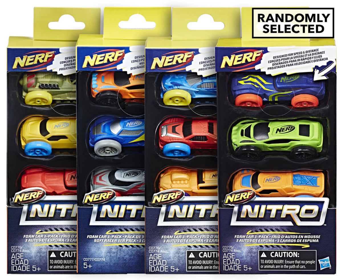 Nerf 3pc NERF Nitro Foam Car Vehicle Kids/Children 5y+ Play Toys Assorted Colour (3 Pack) — image 6