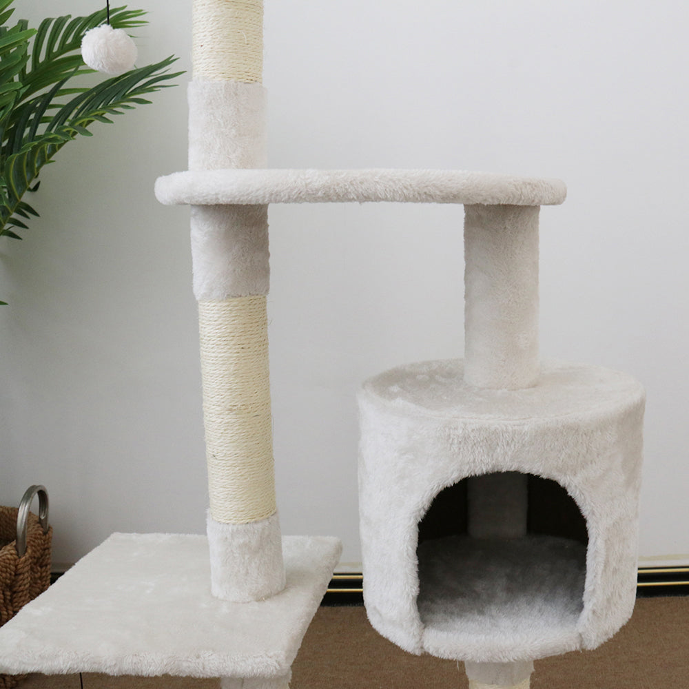 Catio 40x119cm Tranquility Abode Scratching Post Cat Tree Furniture Pet Play WHT — image 5
