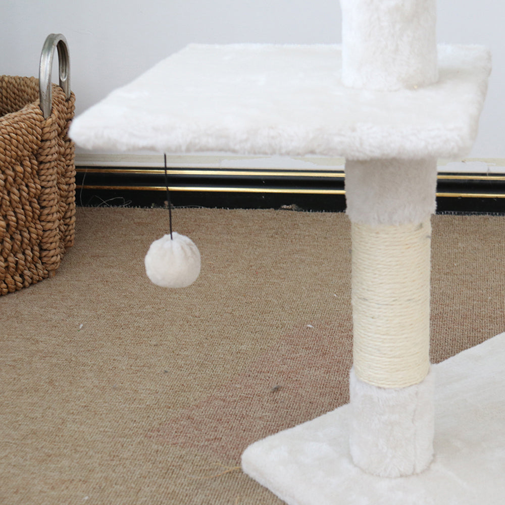 Catio 40x119cm Tranquility Abode Scratching Post Cat Tree Furniture Pet Play WHT — image 3