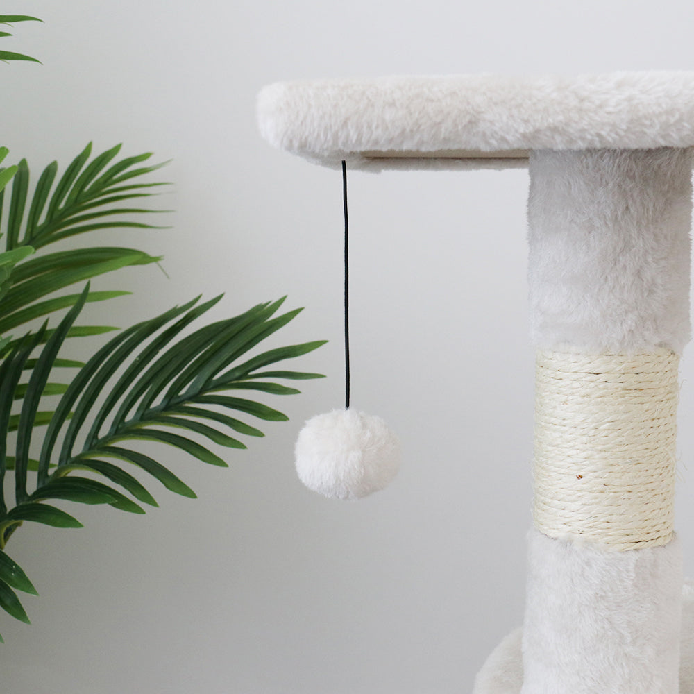 Catio 40x119cm Tranquility Abode Scratching Post Cat Tree Furniture Pet Play WHT — image 2
