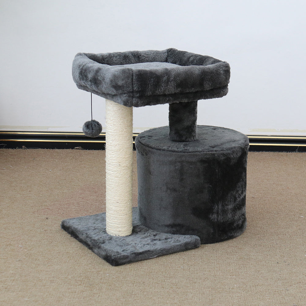 Catio Chipboard Flannel Cat Mini Scratching Tower Pet Furniture Scratcher Black — image 6