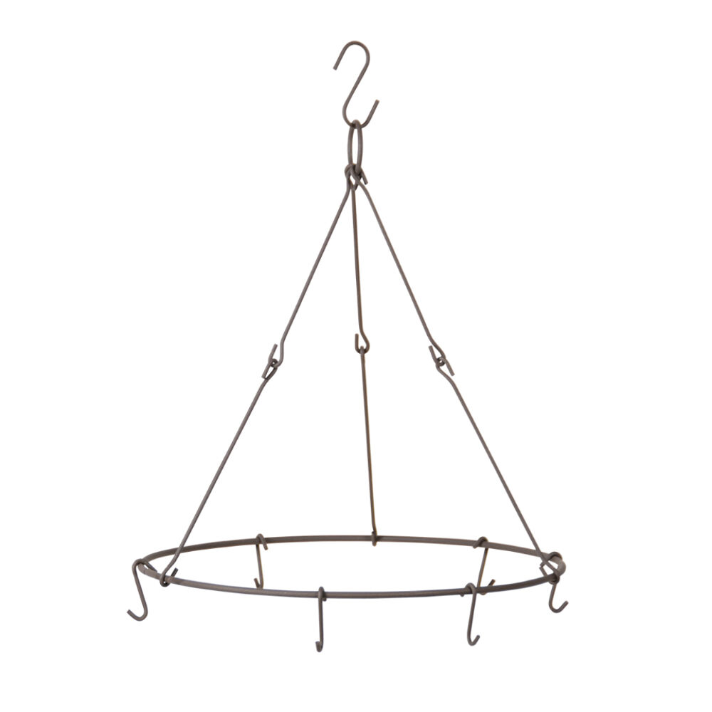 Esschert Design 40cm Kitchen Adjustable Hooks Metal Flower & Herb Drying Rack