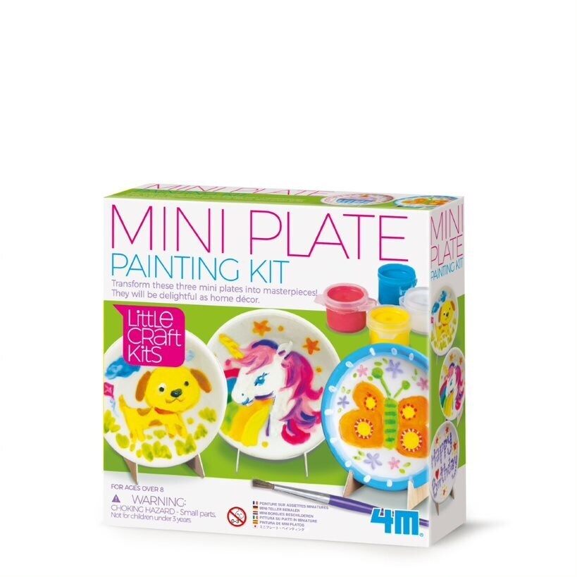 4M Little Craft 6cm Mini Porcelain Plates Painting Kit Kids Activity Toy 5y+ (2 Pack) — image 2