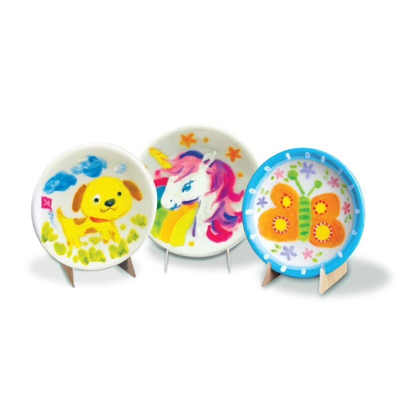 4M Little Craft 6cm Mini Porcelain Plates Painting Kit Kids Activity Toy 5y+ (2 Pack) — image 4
