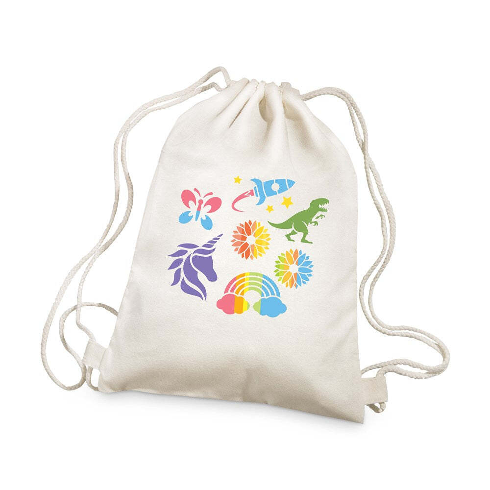 4M KidzMaker Stencil Backpack Printing Kids/Children Art Craft Kit Set 5y+ — image 3