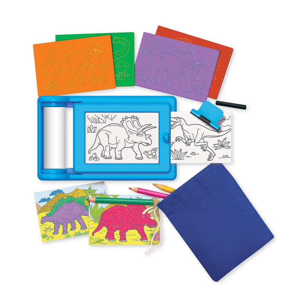 4M KidzMaker Dinosaur Rub Art Studio Kids/Childrens Painting Art/Craft Kit 4y+ — image 3