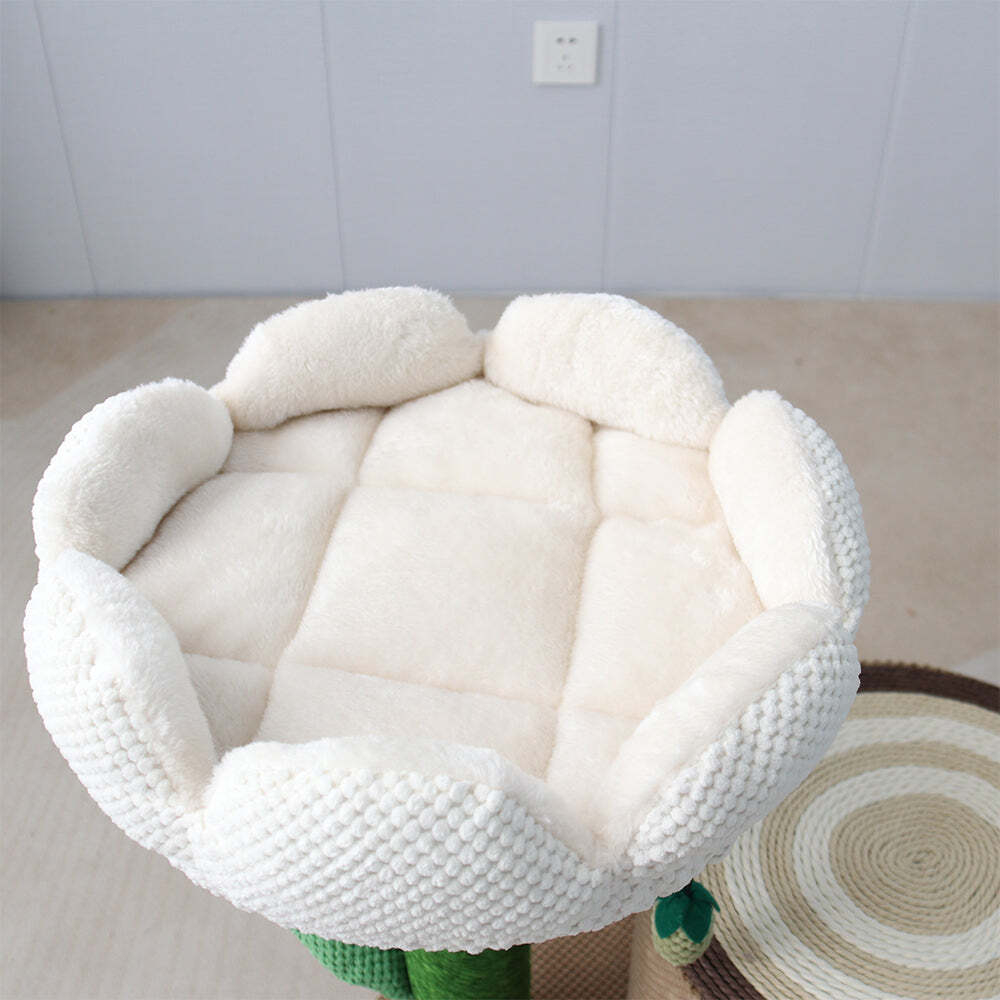Catio Pet Cat Log Scratcher House w/ White Camelia Scratching Tree Furniture — image 8