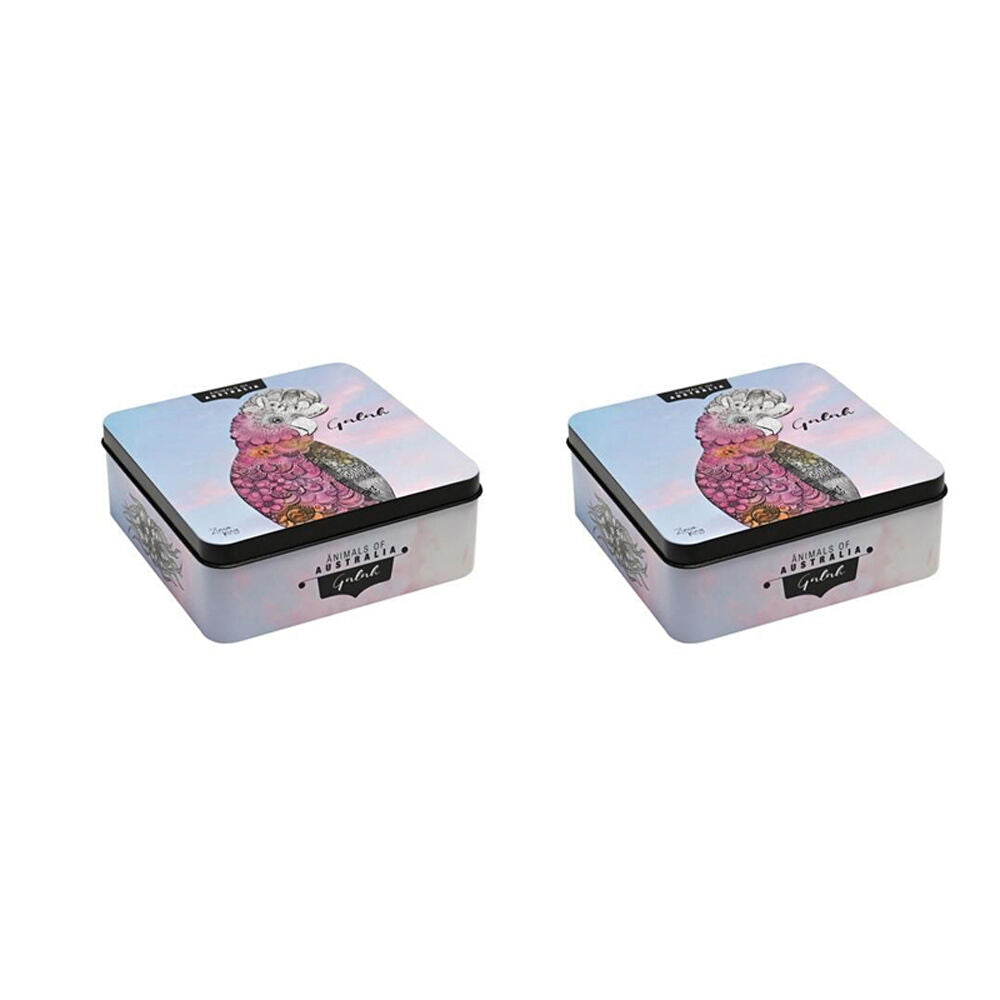 Banksia Red Galah Decorative Tin w/Macadamia Butter Finger Biscuits 150g (2 Pack)