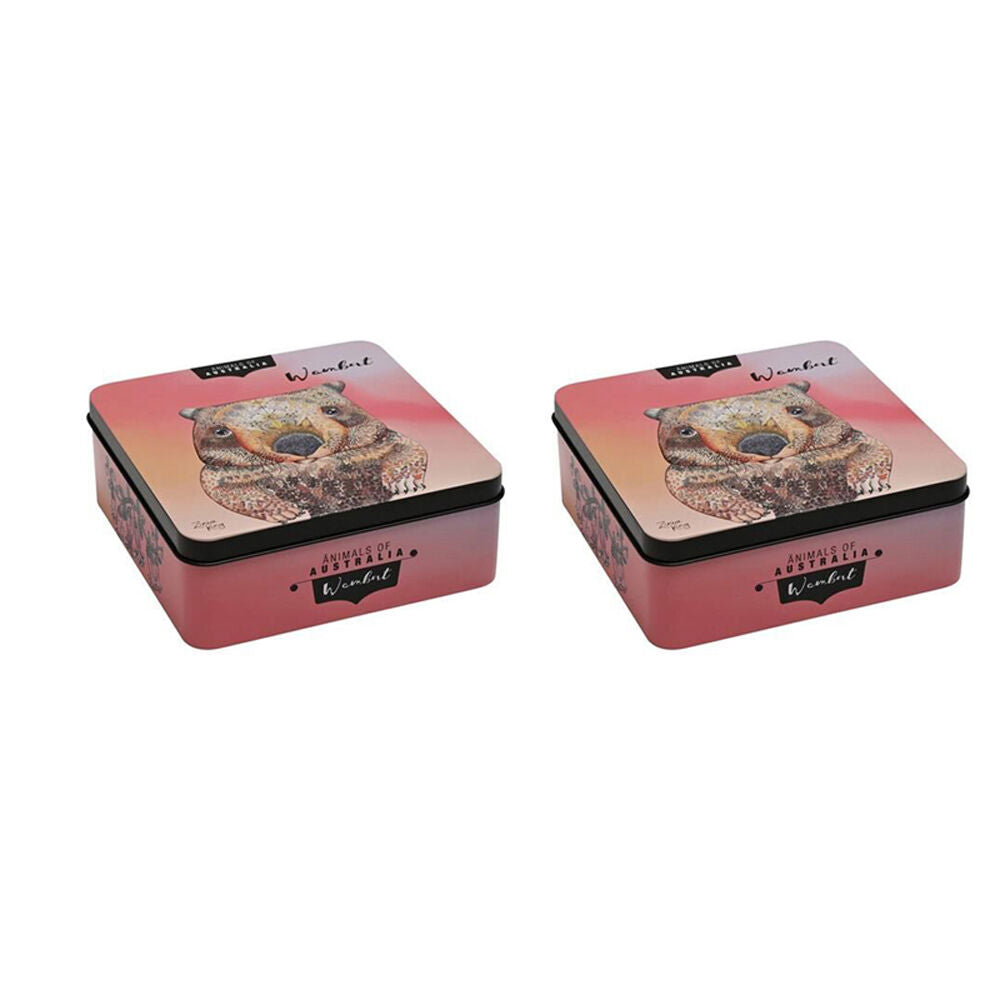 Banksia Red Wombat Decorative Tin w/Macadamia Butter Finger Biscuits 150g (2 Pack)