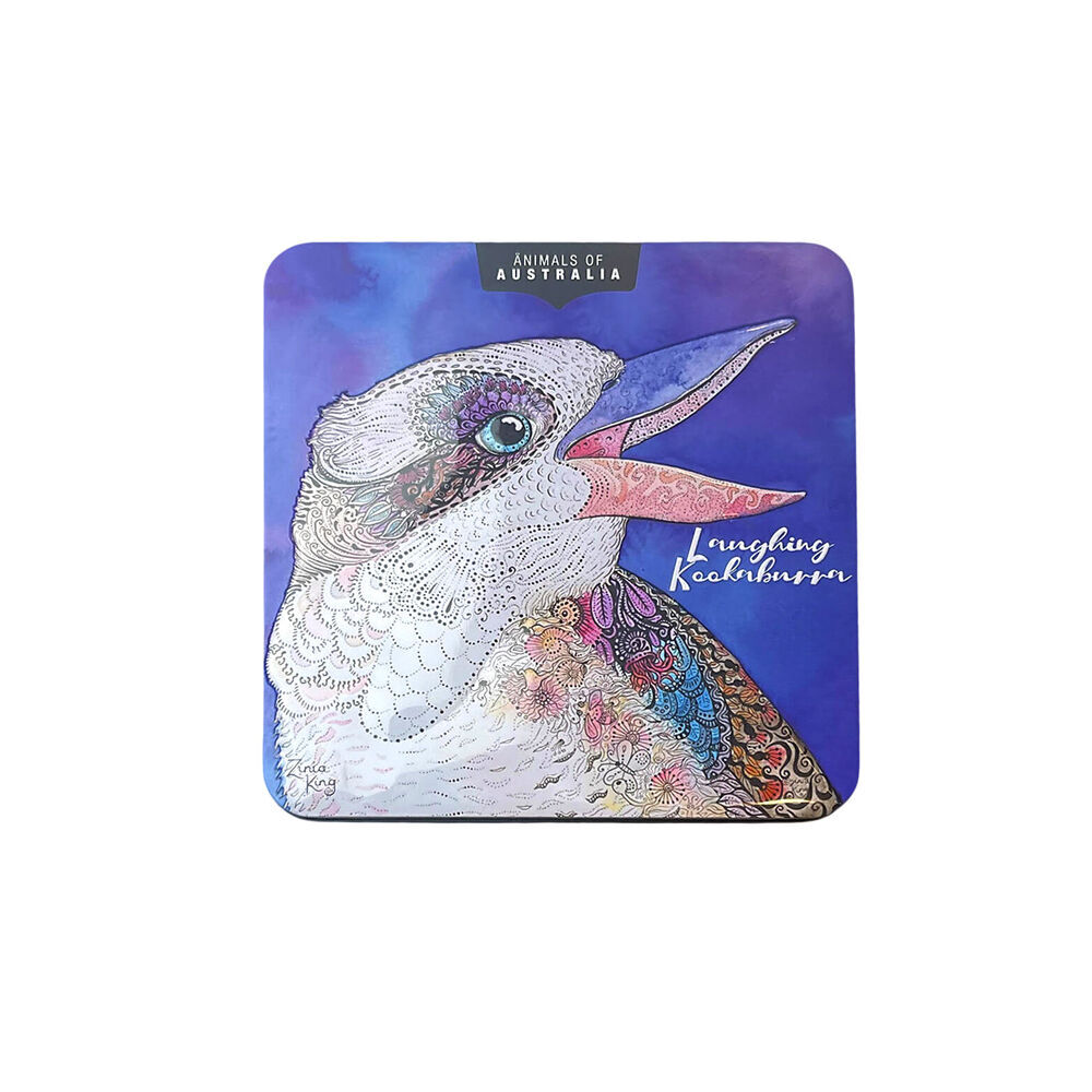 Banksia Red Kookaburra Decor Tin w/Lemon Myrtle Butter Finger Biscuits 150g (2 Pack)