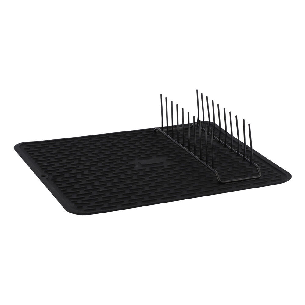 Classica Aura Folding Dish Rack Space-Saving Silicon/Metal Kitchen Accessory