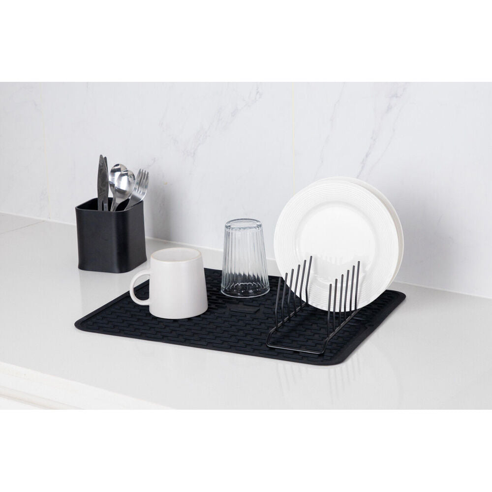 Classica Aura Folding Dish Rack Space-Saving Silicon/Metal Kitchen Accessory — image 2