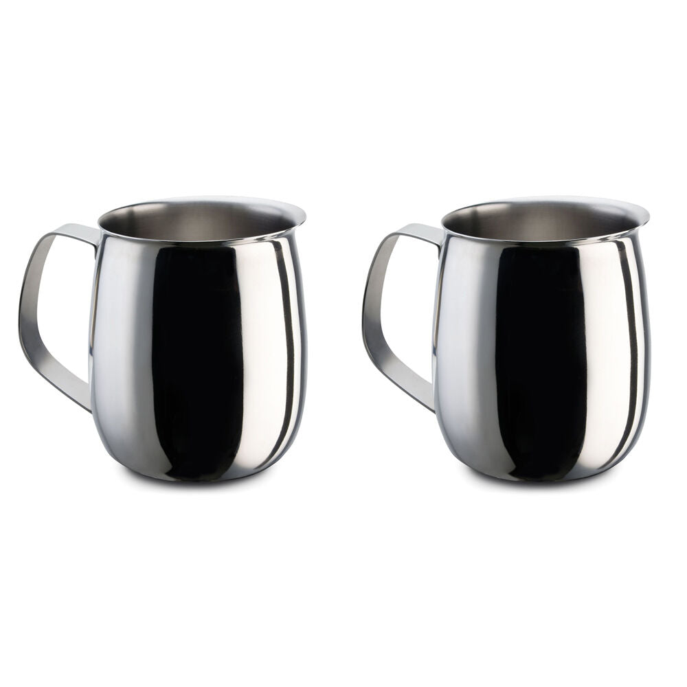 Pezzetti 9 Cup Milk Pot Stainless Steel Frothing/Serving Coffee Accessory (2 Pack)