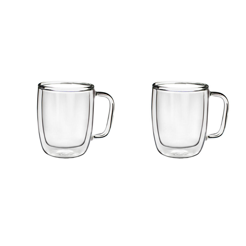 Coffee Culture 2pc Coffee Culture Millie Double Wall Insulated Glass Mug Set Hot/Cold 475ml (2 Pack)