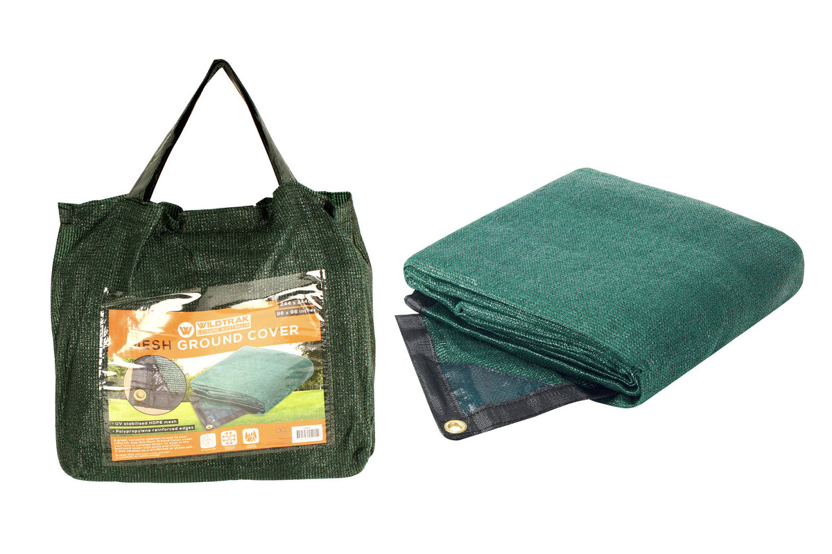 Wildtrak 240cm Mesh Ground Cover Protection Shield Tarp For Tent/Caravan Green — image 2