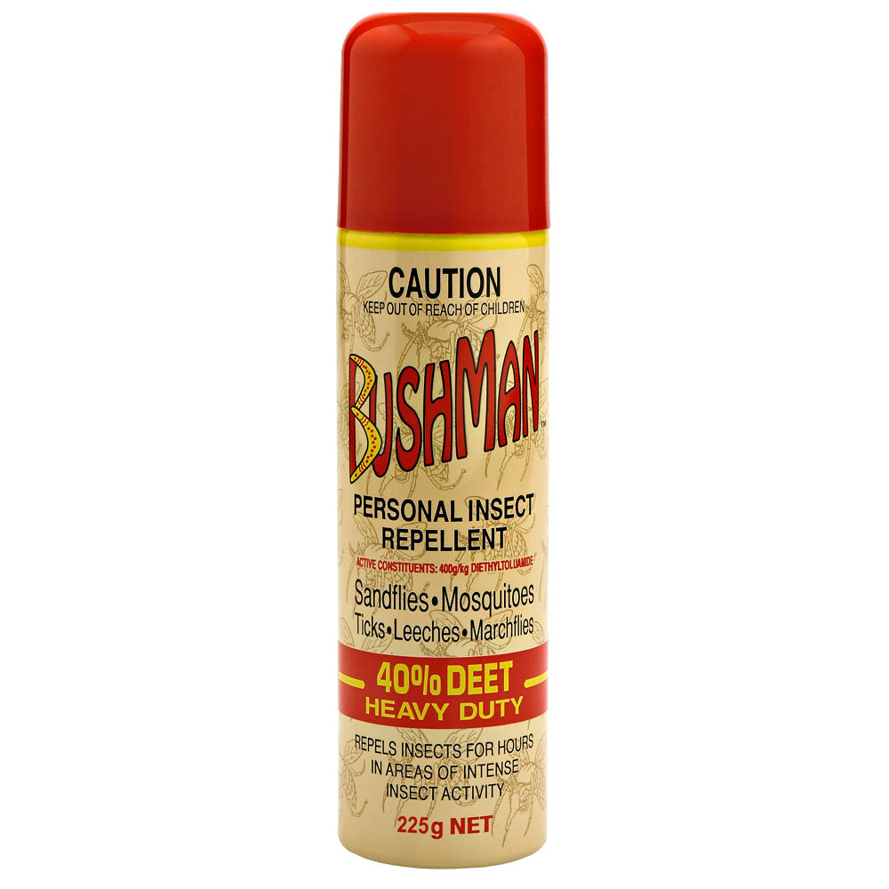 Bushman Ultra 225g Aerosol Spray Personal Insect/Mosquitoes Repellant BU225A Red