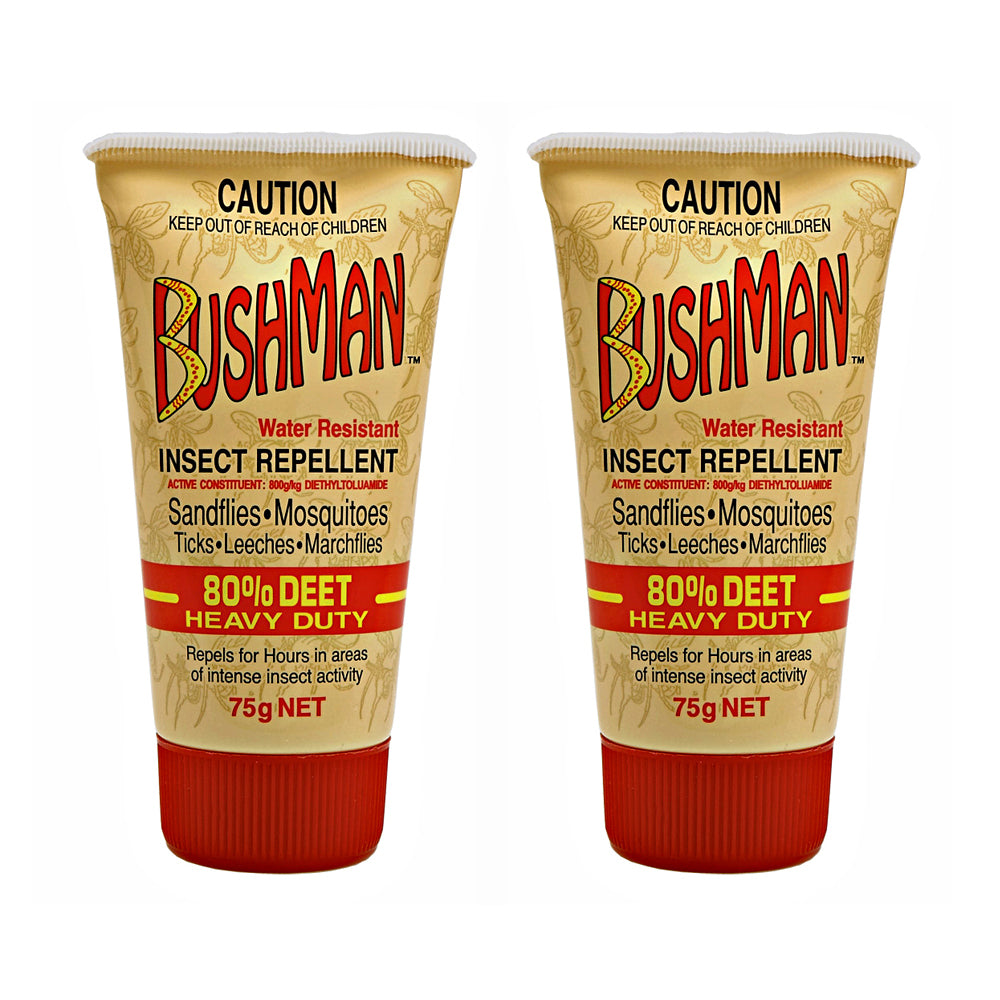 Bushman Ultra 75g Mosquitoes/Insect Repellent Gel Water Resistant Heavy-Duty (2 Pack)