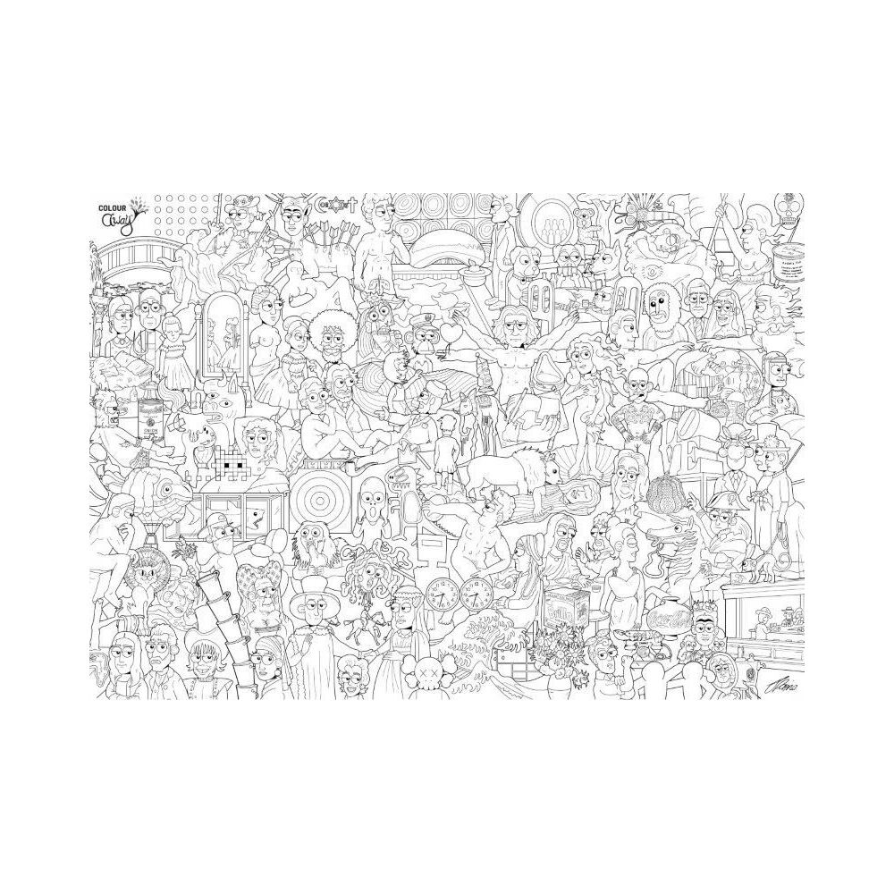 Colouraway 100 Arts Large Colouring In Poster Kit Kids/Children Art Set 12y+ (2 Pack) — image 2