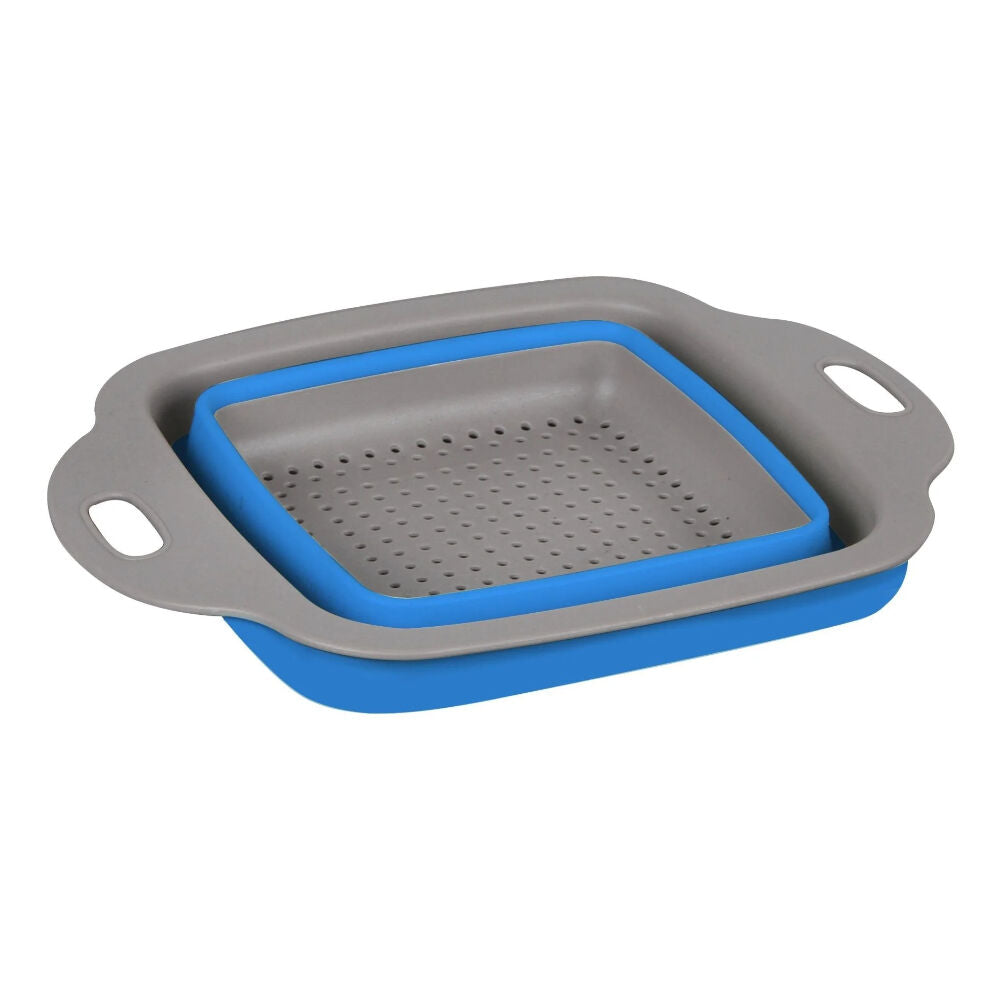 Wildtrak Expanda 29x22cm Foldable Strainer Outdoor Travel Camping Storage Blue