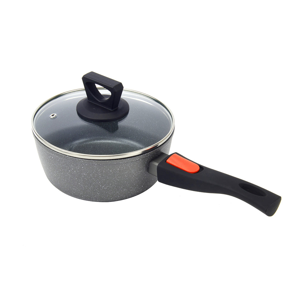 Wildtrak Grey Compact 18cm Non-Stick Saucepan Camping Pot w/ Detachable Handle