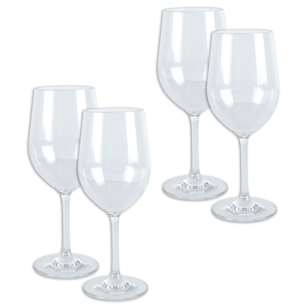 Wildtrak Tritan Plastic 355ml Wine Glass Outdoor Camping Drinking Cup/Mug (4 Pieces)