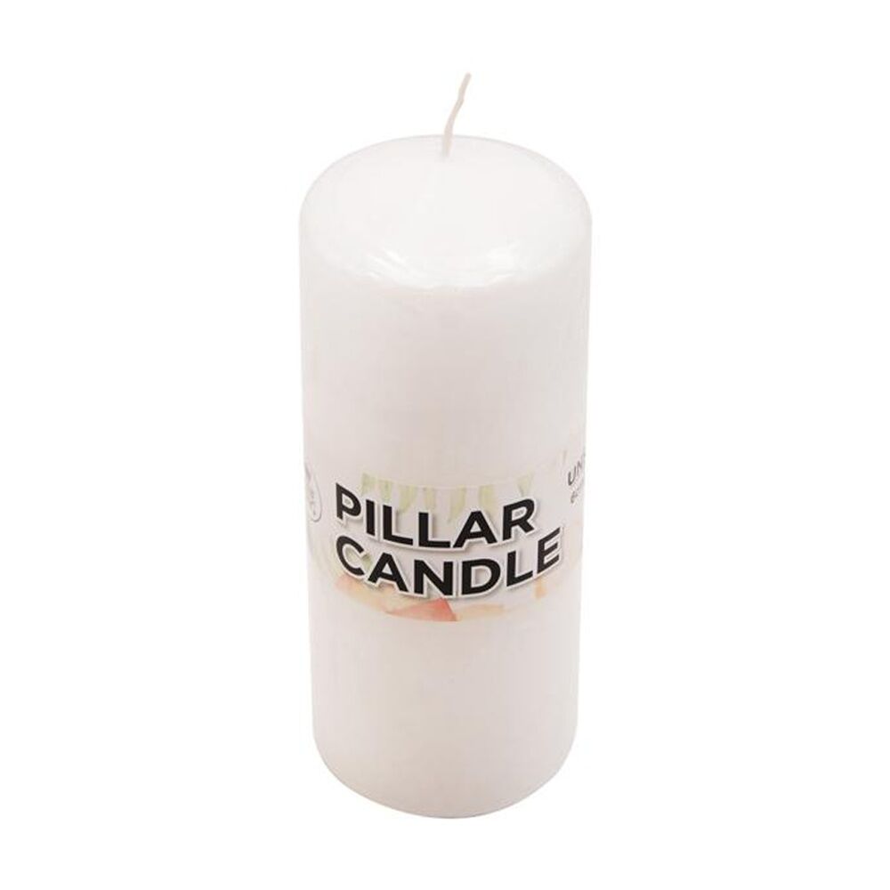 Divine Living 6x15cm White Wax Pillar Church Decorative Candle