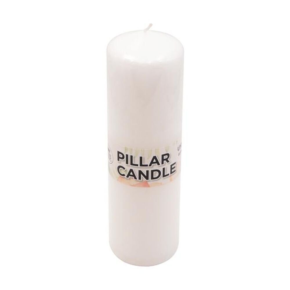 Divine Living 6x20cm White Wax Pillar Church Decorative Candle