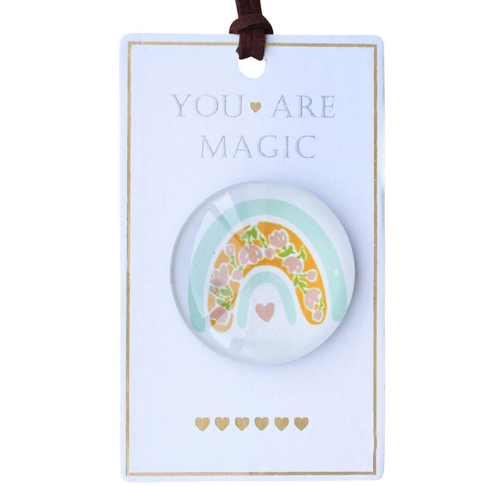 LVD You Are Magic Glass/Metal 10cm Fridge Gift Magnet/Magnetic Home Round (4 Pack) — image 2