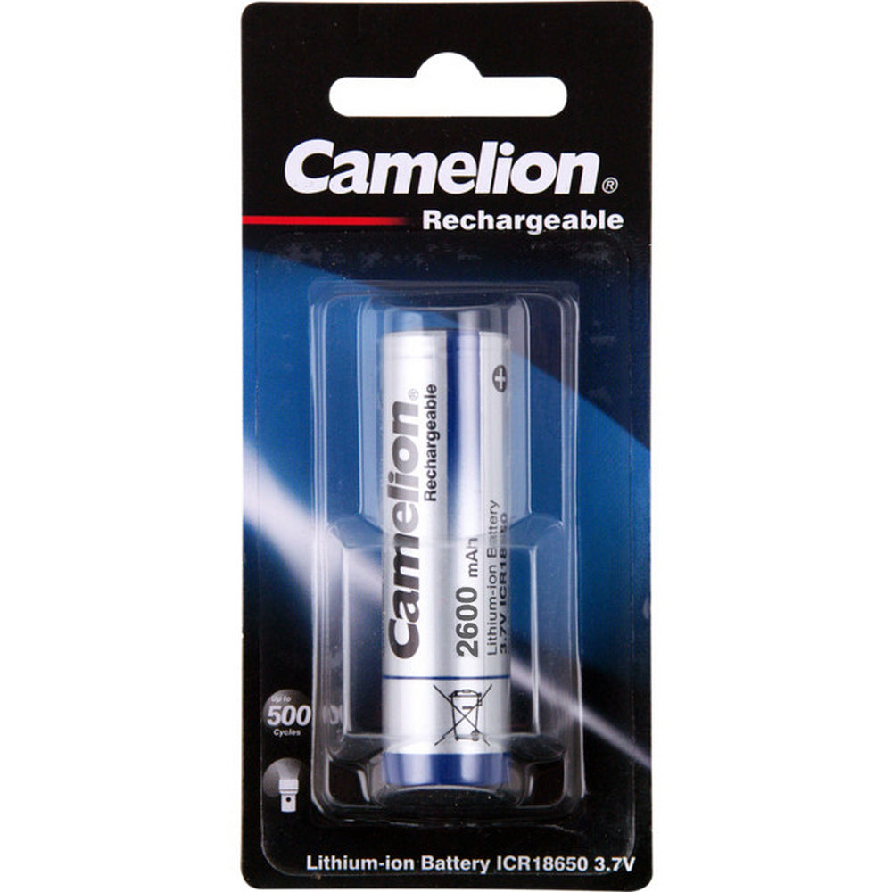 Camelion 18650 Lithium-Ion Rechargeable Battery 2600mAh 3.7V PVC Label Jacket — image 2