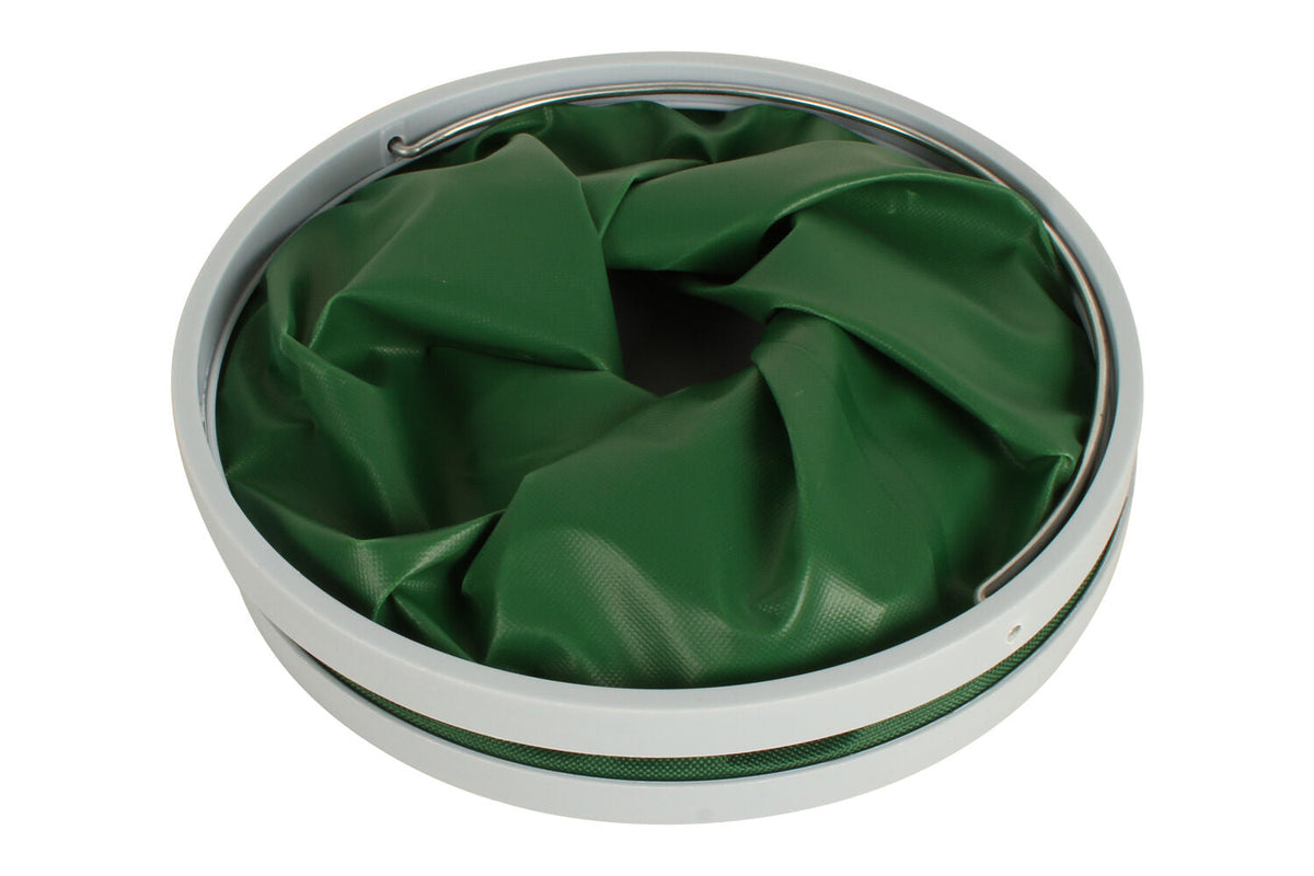 Wildtrak Camping Collapsible Round 11L Bucket Storage w/ Carry Handle Green — image 2