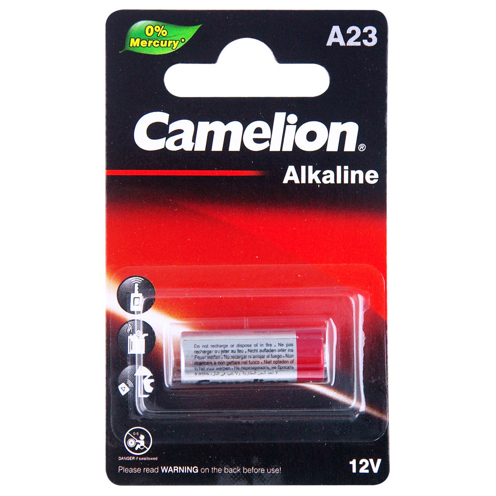Camelion Alkaline Battery 12V 23A Cylindrical Power for Garage Car Remote Alarm