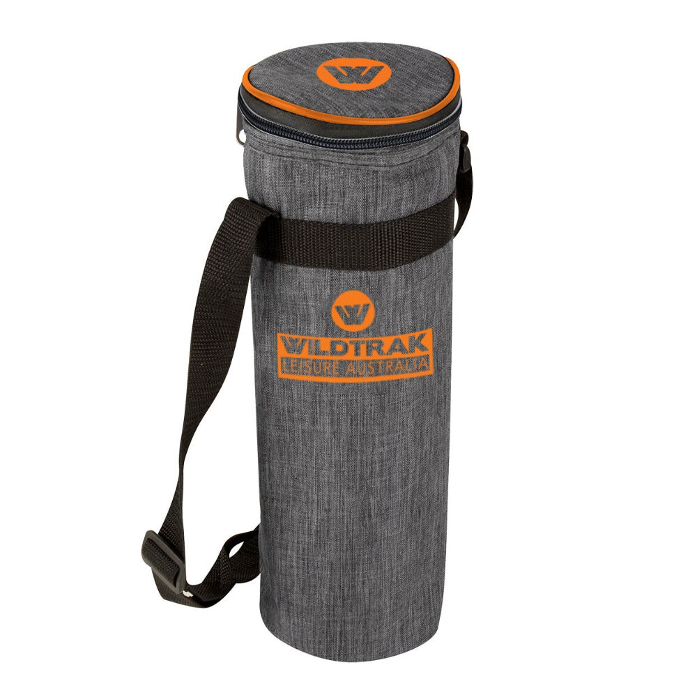 Wildtrak 1.5L/3cm Camping Wine Bottle Cooler Bag Travel Storage Holder Grey