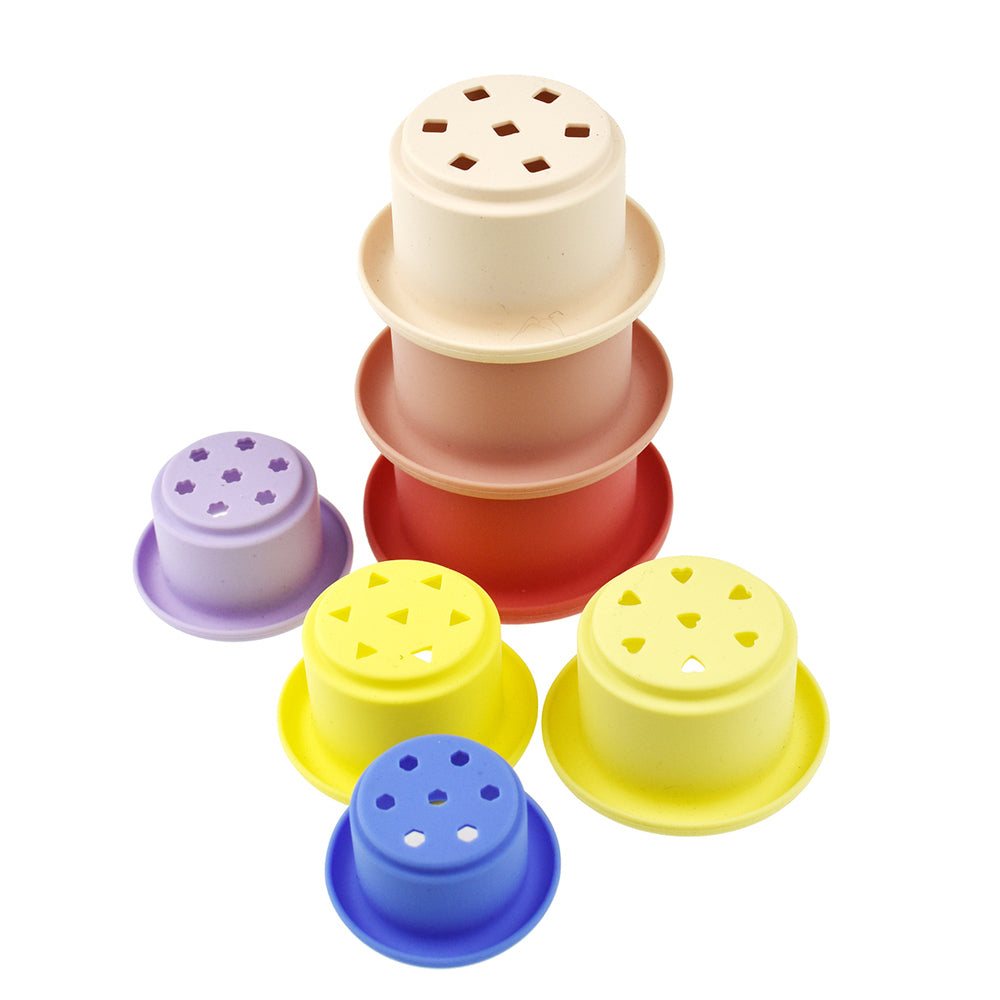 Koala Dream Baby/Toddler Stacking Cups Play Toys Silicone Set Pink 0m+ (7 Pieces)