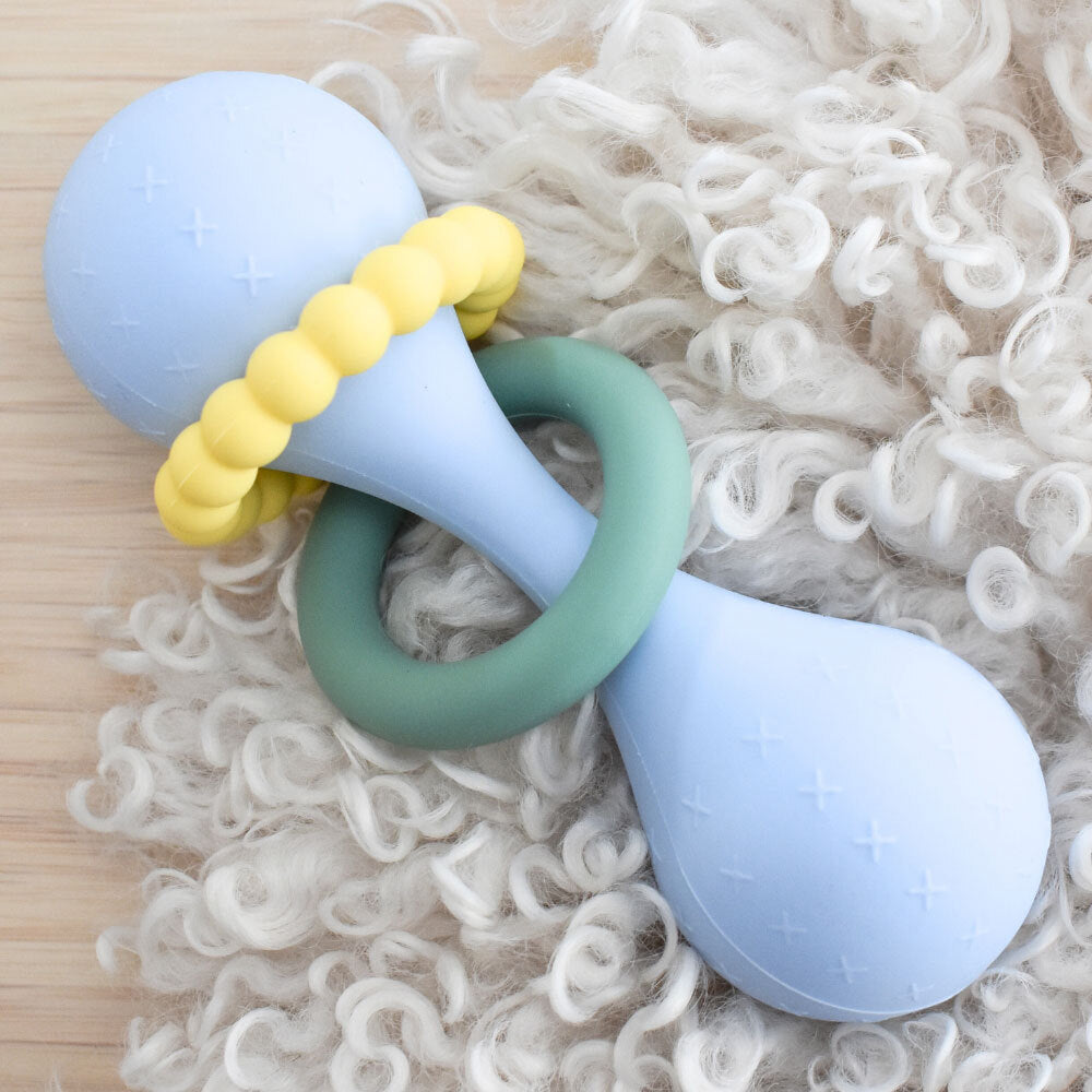 Koala Dream Silicone Sensory Maraca Ratttle Kids/Childrens Toy Blue 0M+ — image 3