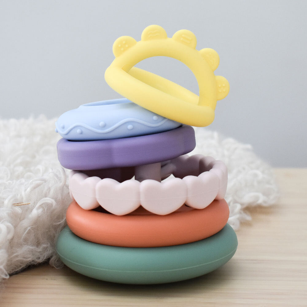 Koala Dream Silicone Kids/Childrens Sensory Rainbow Stacking Teether 0M+ — image 3