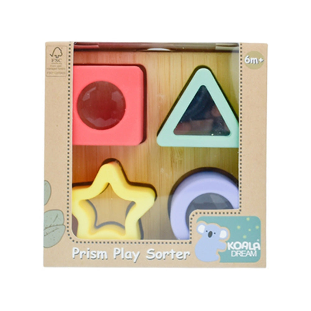 Koala Dream Colourful Silicone Prism Play Shape Sorter Sensory Toy 6m+