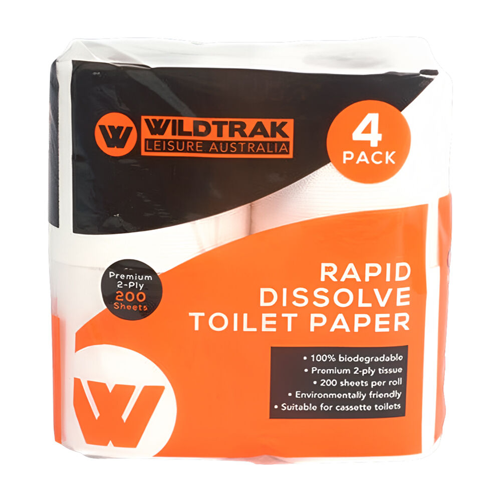 Wildtrak Rapid Dissolve Camping Toilet Paper Tissue Roll 2ply (4 Pieces)