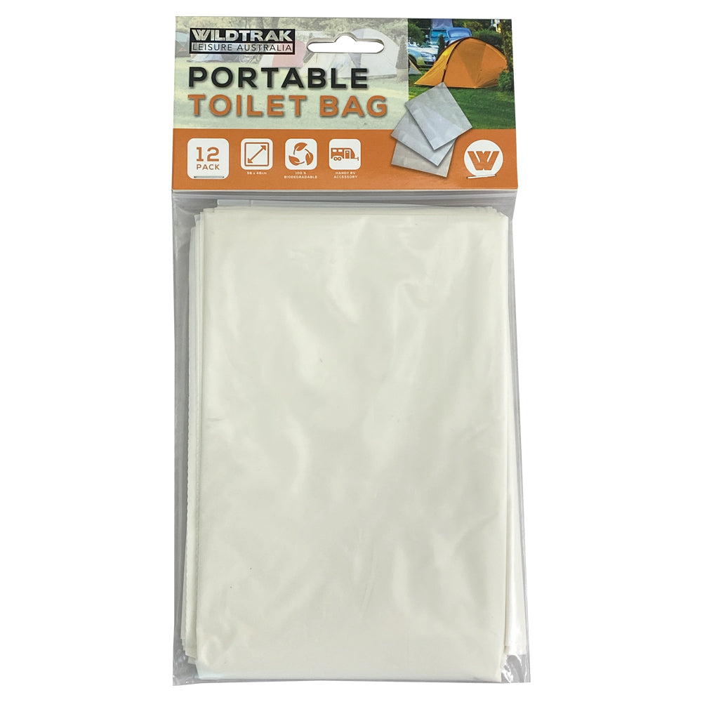 Wildtrak Portable Toilet Bags Biodegradable 12 Pack Fits 20L