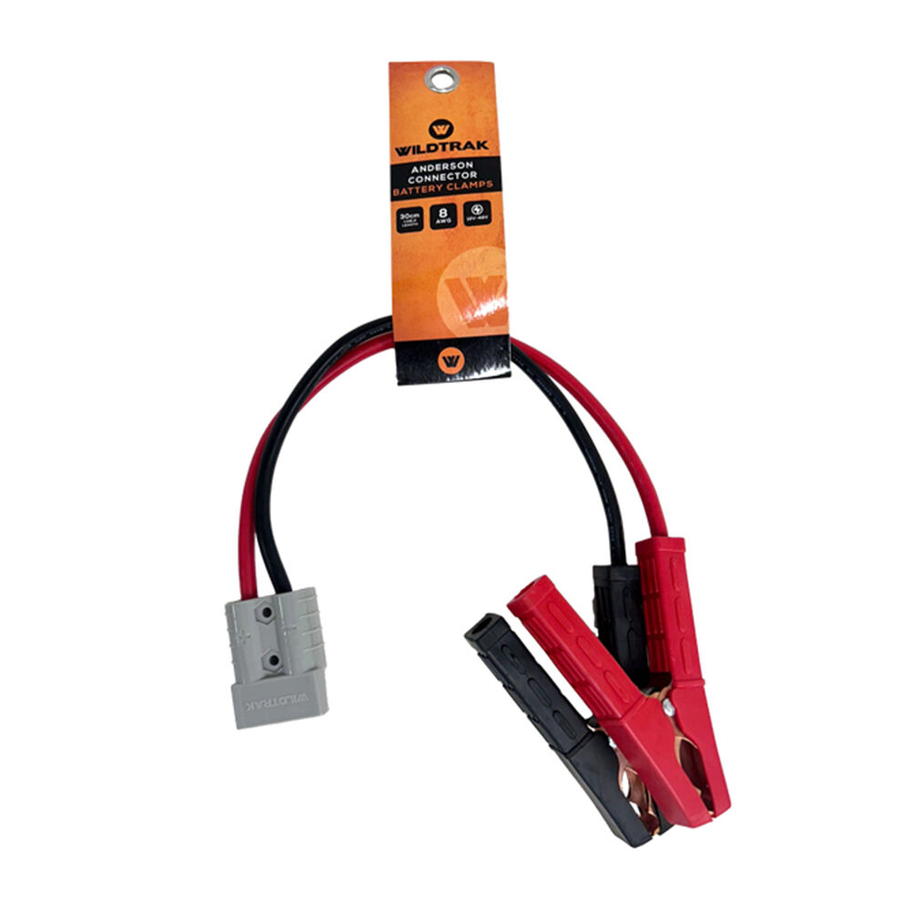 Wildtrak 30cm 50A Anderson Connector Heavy Duty Battery Clamps 8AWG
