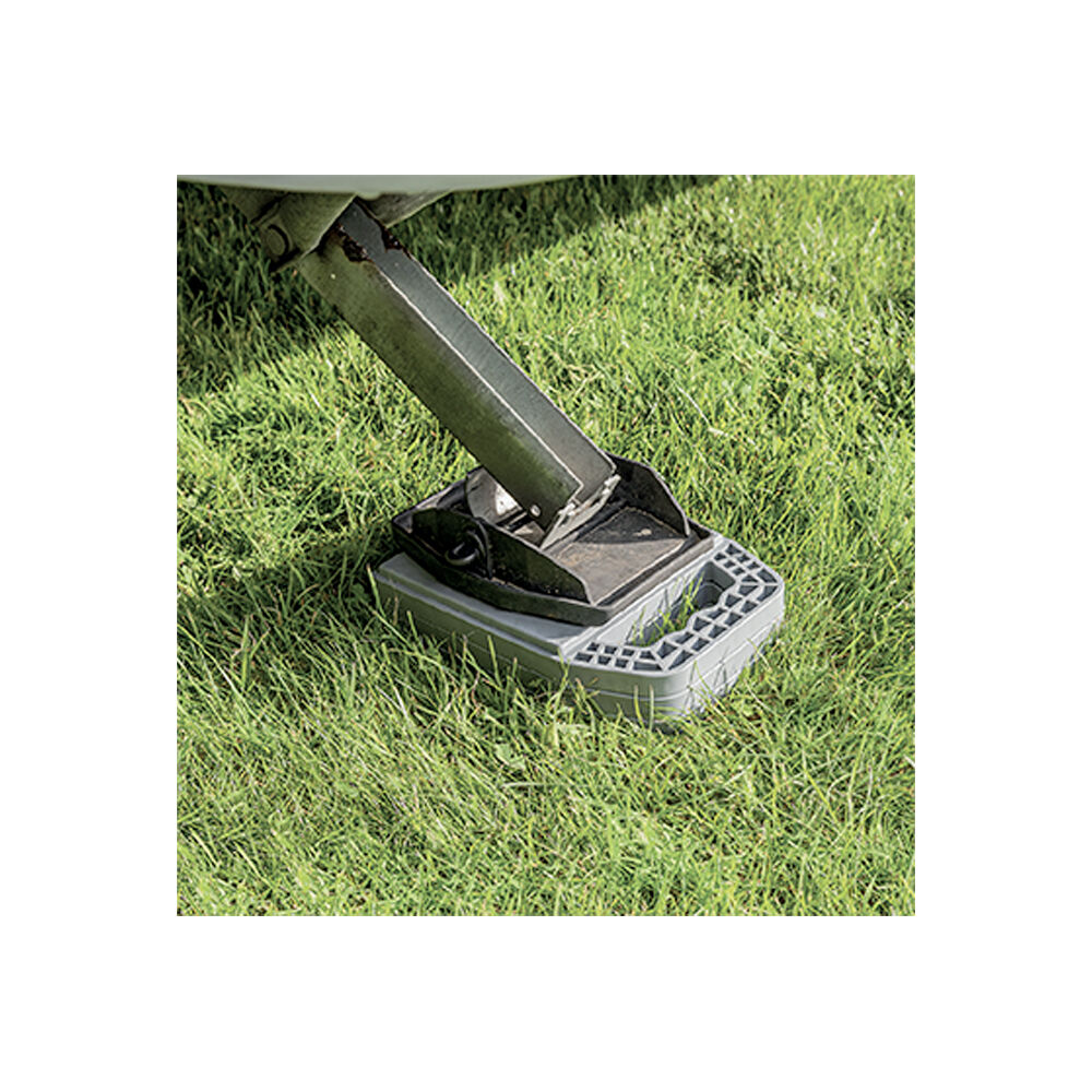Wildtrak 22.5cm Caravan Stacker Pad Camping Accessory - Grey (4 Pieces) — image 2