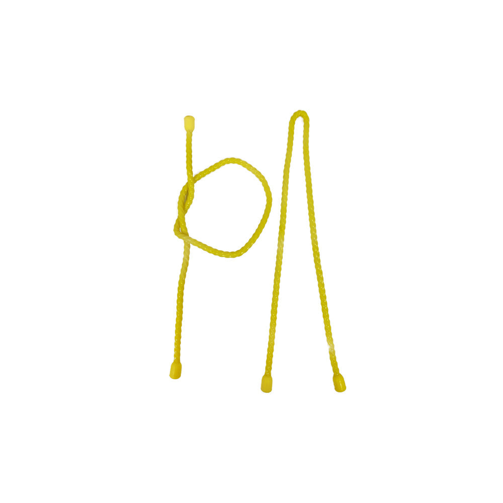Wildtrak Silicone Reusable Ties Set Outdoor Camping/Hiking 5mmx45cm Yellow (2 Pieces)