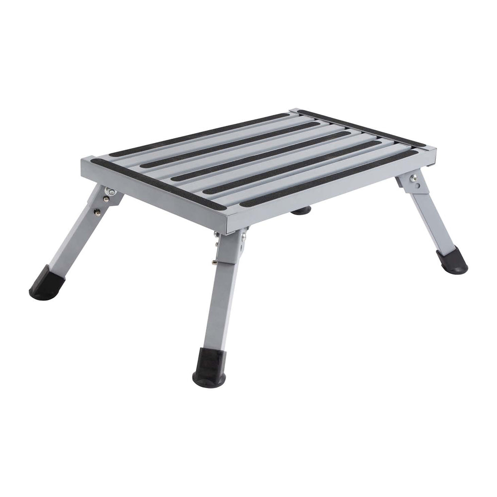 Wildtrak Step Caravan Foldable Steel Outdoor Camping/Hiking 61.5x40cm Silver