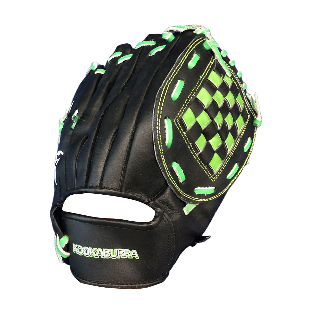 Kookaburra Baseball Glove Catching Mitt Left Hand Size Xsmall Black/Green