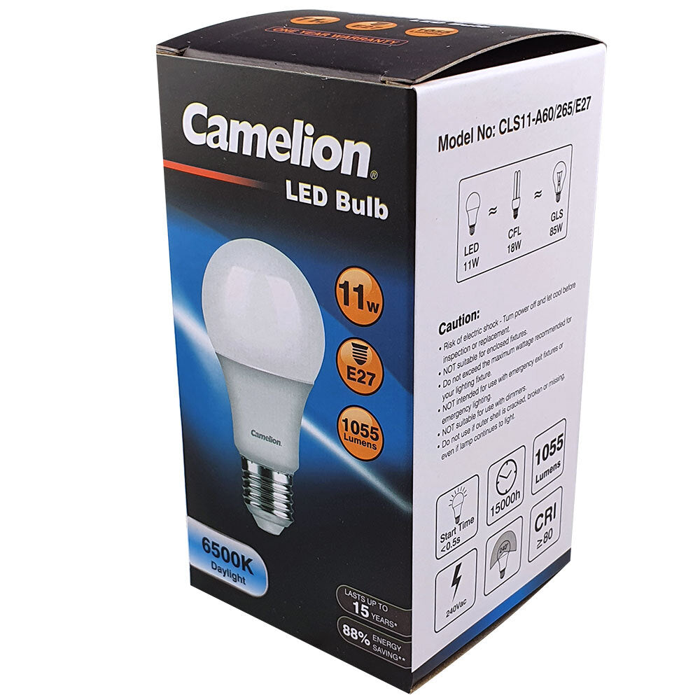 Camelion LED Light Bulb E27 11W 240V 6500K Edison 1055 Lumen Globe Cool Daylight — image 2