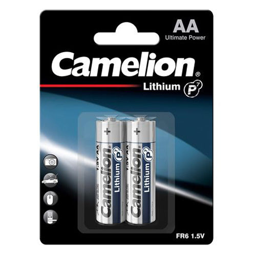 Camelion Lithium AA FR6 1.5V 2900mAh Battery Long Lasting Camera Batteries (2 Pieces)