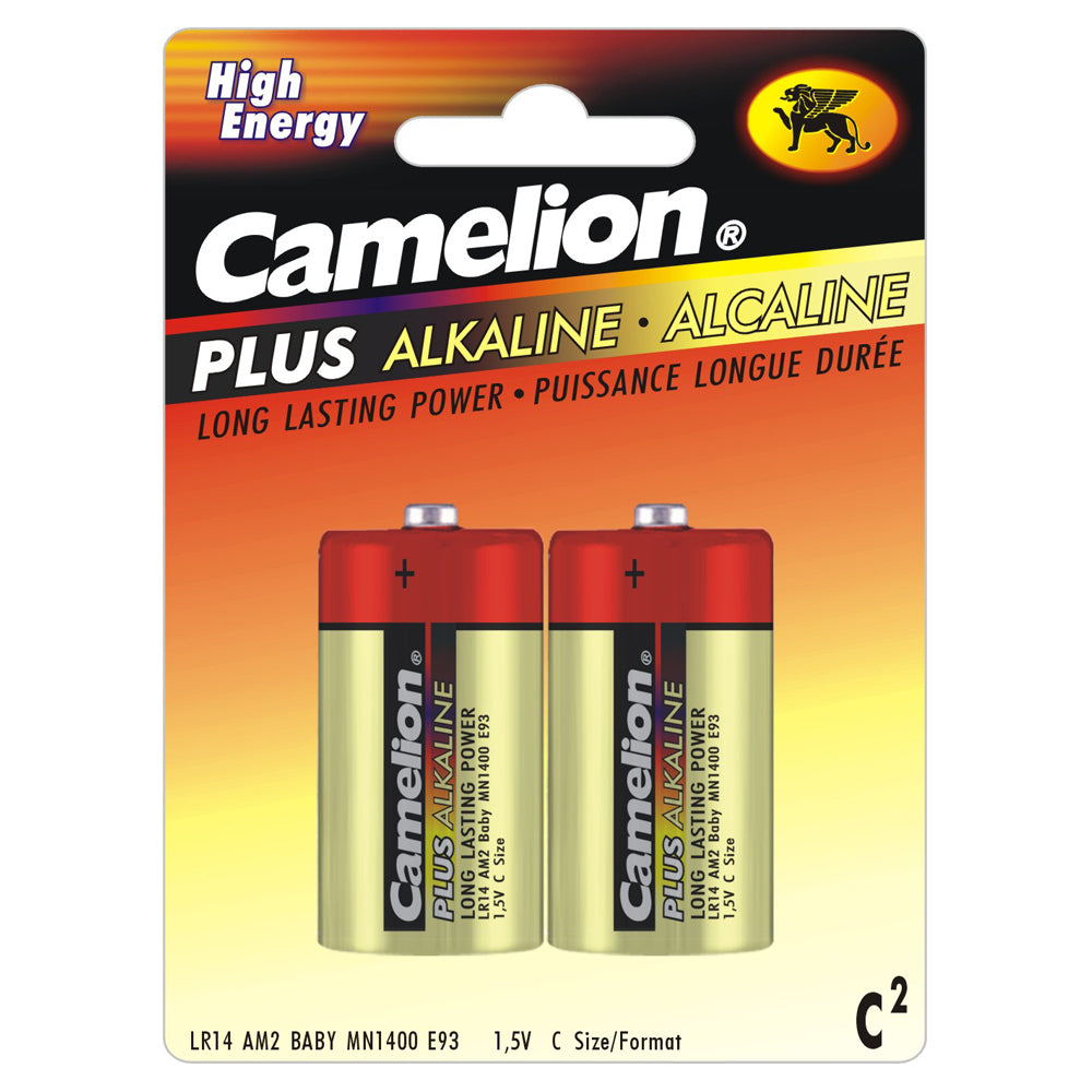 Camelion Plus Alkaline C LR14 AM2 1.5V Battery Cylindrical Power Batteries (2 Pieces) — image 2