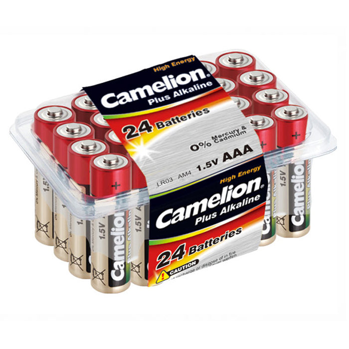 Camelion Plus Alkaline AAA LR03 1.5V Battery Power Cylindrical Batteries (24 Pieces) — image 2