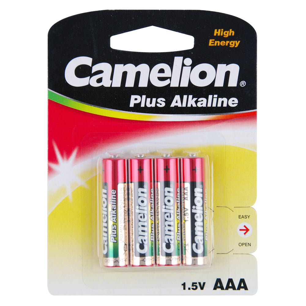 Camelion Plus Alkaline AAA LR03 AM4 Battery 1.5V Micro Cylindrical Batteries (4 Pieces)